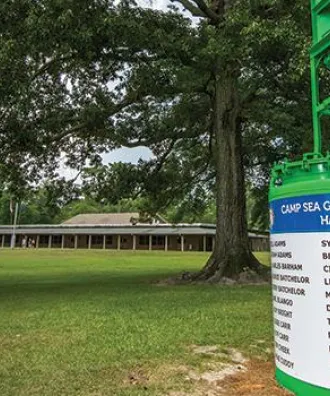 Camp Hall of Fame campus marker