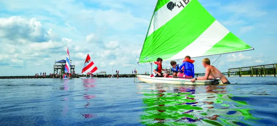 Sailing at Camp Sea Gull