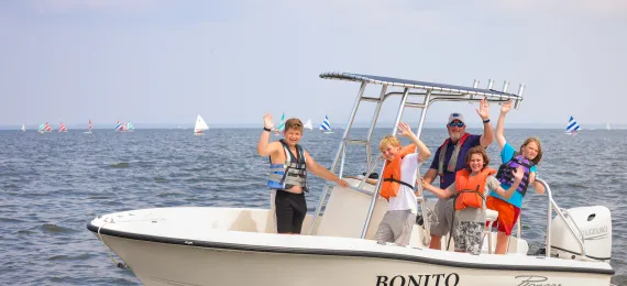 Motorboat at Camp Sea Gull