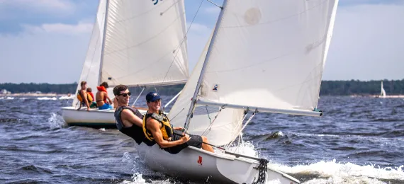 Sailing at Camp Sea Gull